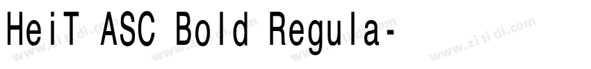 HeiT ASC Bold Regula字体转换